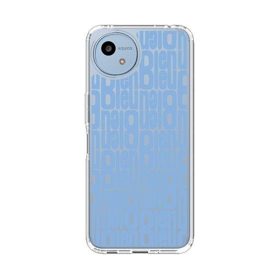 スリムプロテクションケース［ LANVIN en Bleu - Logo Pattern - Blue ］