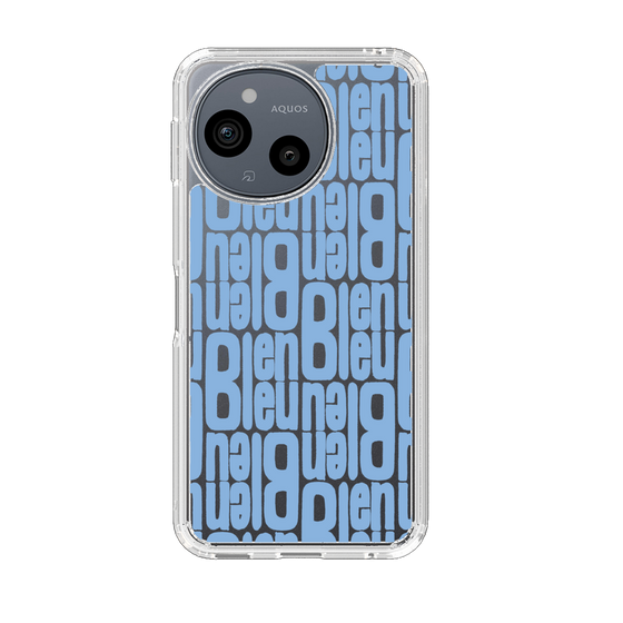 スリムプロテクションケース［ LANVIN en Bleu - Logo Pattern - Blue ］