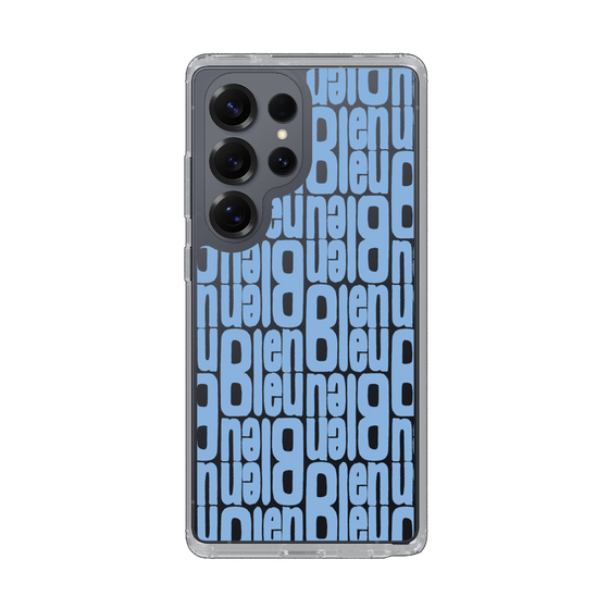 スリムプロテクションケース［ LANVIN en Bleu - Logo Pattern - Blue ］