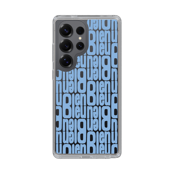 スリムプロテクションケース［ LANVIN en Bleu - Logo Pattern - Blue ］