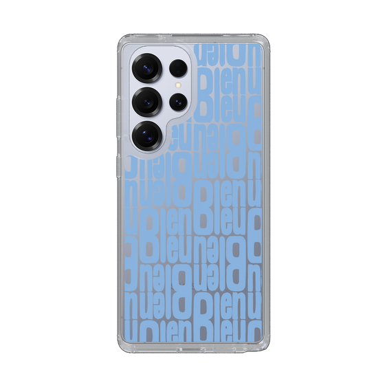 スリムプロテクションケース［ LANVIN en Bleu - Logo Pattern - Blue ］