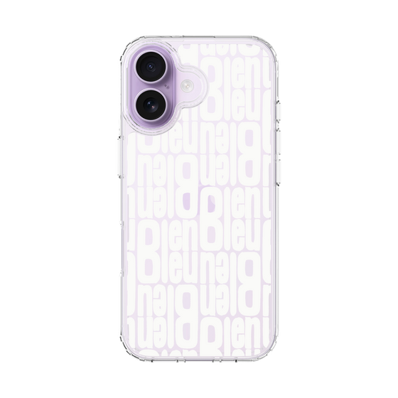 スリムプロテクションケース［ LANVIN en Bleu - Logo Pattern - White ］