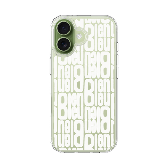 スリムプロテクションケース［ LANVIN en Bleu - Logo Pattern - White ］