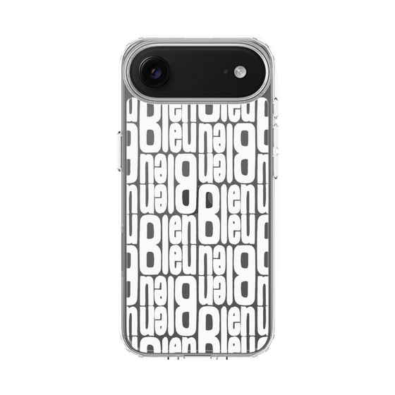 スリムプロテクションケース［ LANVIN en Bleu - Logo Pattern - White ］