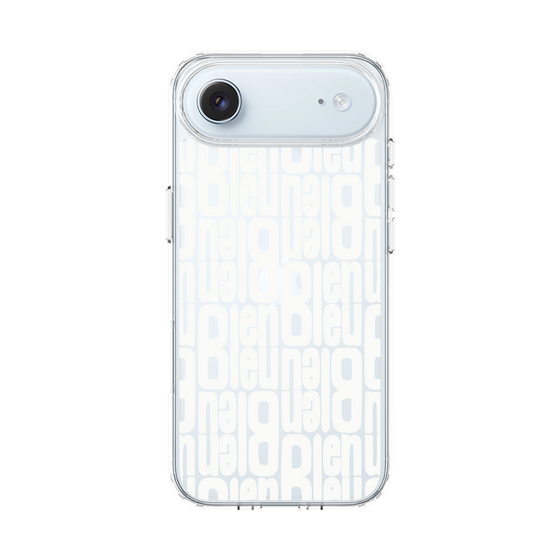 スリムプロテクションケース［ LANVIN en Bleu - Logo Pattern - White ］