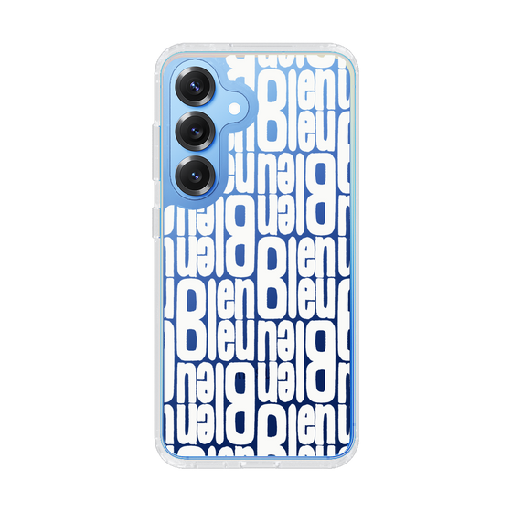 スリムプロテクションケース［ LANVIN en Bleu - Logo Pattern - White ］