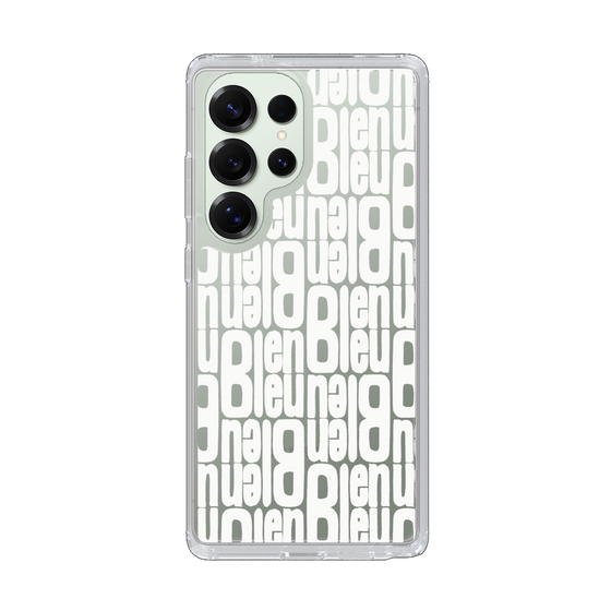 スリムプロテクションケース［ LANVIN en Bleu - Logo Pattern - White ］