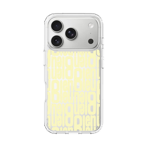 スリムプロテクションケース［ LANVIN en Bleu - Logo Pattern - Yellow ］