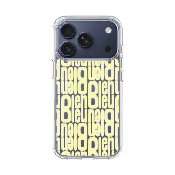 スリムプロテクションケース［ LANVIN en Bleu - Logo Pattern - Yellow ］