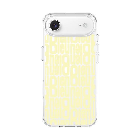 スリムプロテクションケース［ LANVIN en Bleu - Logo Pattern - Yellow ］