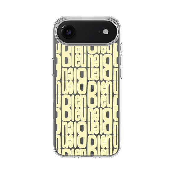 スリムプロテクションケース［ LANVIN en Bleu - Logo Pattern - Yellow ］