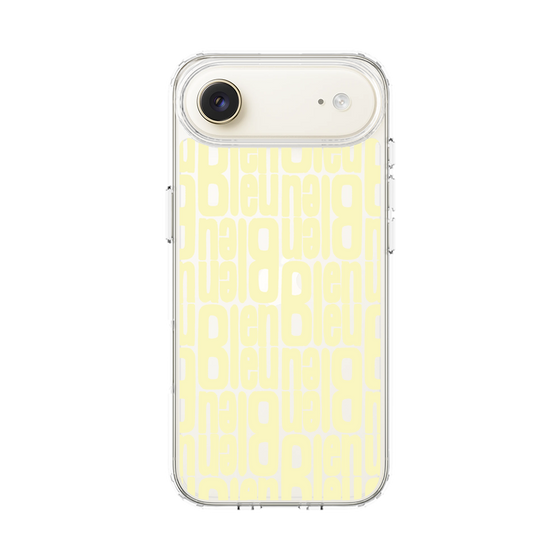 スリムプロテクションケース［ LANVIN en Bleu - Logo Pattern - Yellow ］
