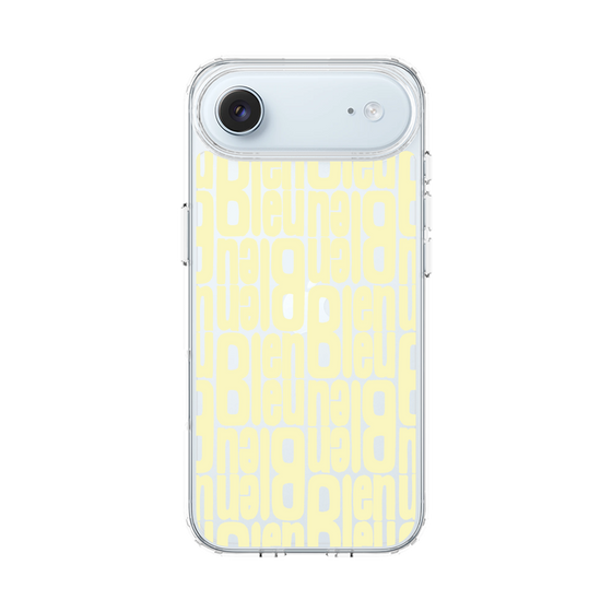 スリムプロテクションケース［ LANVIN en Bleu - Logo Pattern - Yellow ］