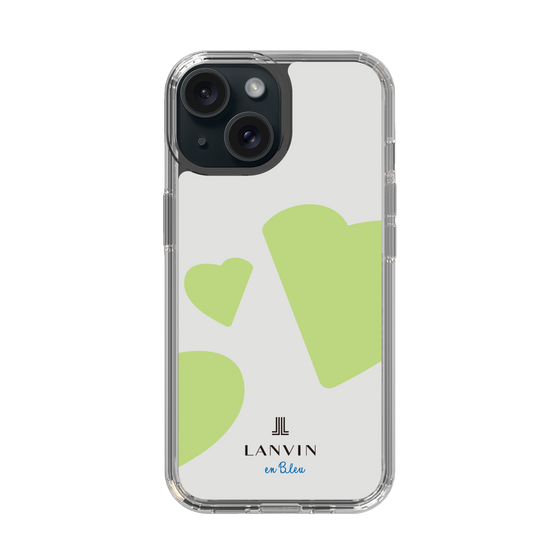 スリムプロテクションケース［ LANVIN en Bleu Hearts Green - ランバン ハート グリーン ］