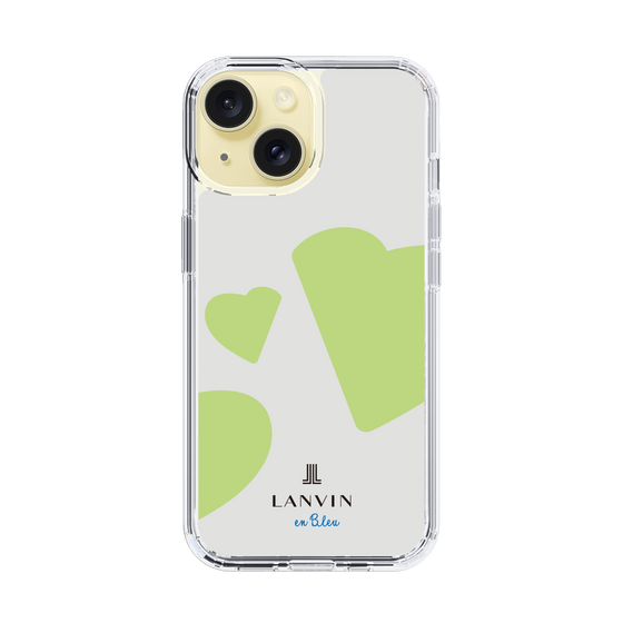 スリムプロテクションケース［ LANVIN en Bleu Hearts Green - ランバン ハート グリーン ］