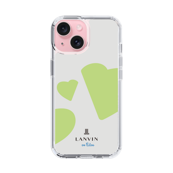 スリムプロテクションケース［ LANVIN en Bleu Hearts Green - ランバン ハート グリーン ］