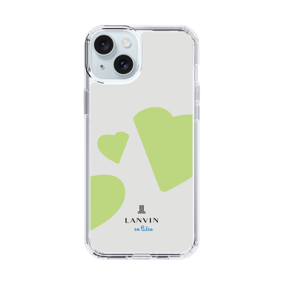 スリムプロテクションケース［ LANVIN en Bleu Hearts Green - ランバン ハート グリーン ］