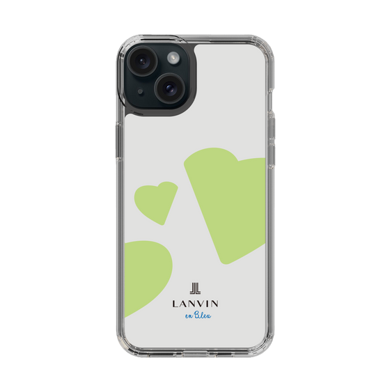 スリムプロテクションケース［ LANVIN en Bleu Hearts Green - ランバン ハート グリーン ］