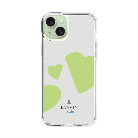 スリムプロテクションケース［ LANVIN en Bleu Hearts Green - ランバン ハート グリーン ］