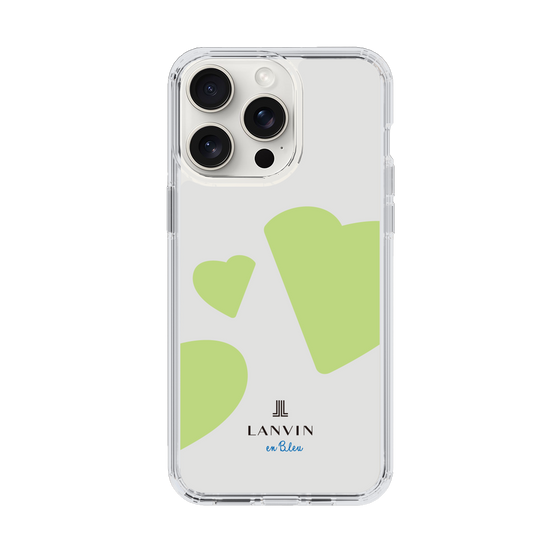 スリムプロテクションケース［ LANVIN en Bleu Hearts Green - ランバン ハート グリーン ］