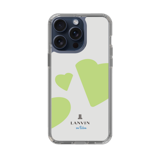 スリムプロテクションケース［ LANVIN en Bleu Hearts Green - ランバン ハート グリーン ］