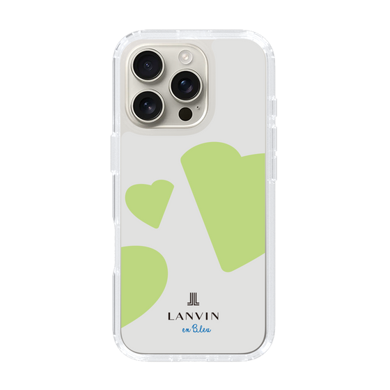 スリムプロテクションケース［ LANVIN en Bleu Hearts Green - ランバン ハート グリーン ］