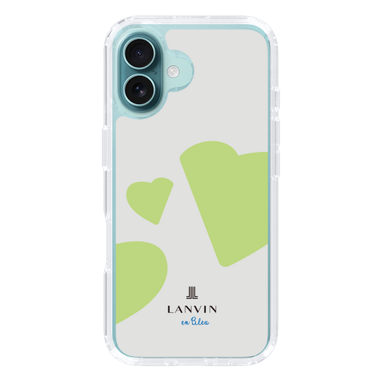 スリムプロテクションケース［ LANVIN en Bleu Hearts Green - ランバン ハート グリーン ］