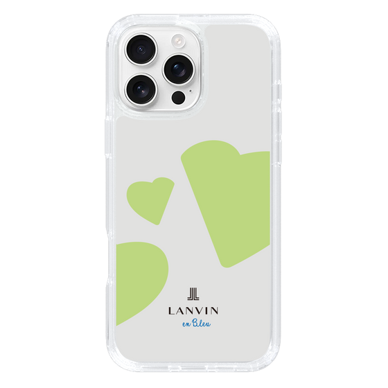 スリムプロテクションケース［ LANVIN en Bleu Hearts Green - ランバン ハート グリーン ］