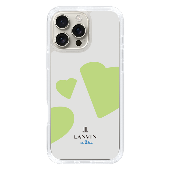 スリムプロテクションケース［ LANVIN en Bleu Hearts Green - ランバン ハート グリーン ］