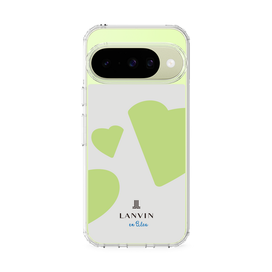 スリムプロテクションケース［ LANVIN en Bleu Hearts Green - ランバン ハート グリーン ］