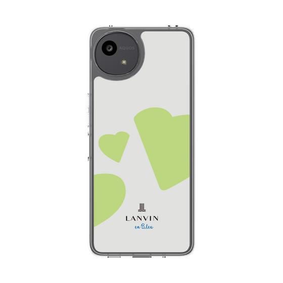 スリムプロテクションケース［ LANVIN en Bleu Hearts Green - ランバン ハート グリーン ］