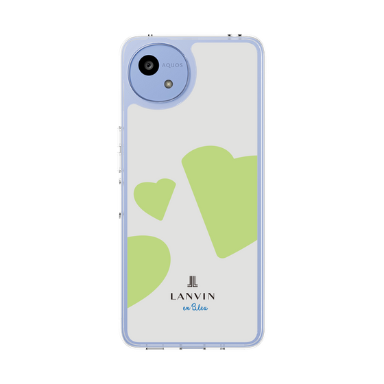 スリムプロテクションケース［ LANVIN en Bleu Hearts Green - ランバン ハート グリーン ］