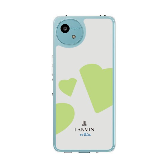 スリムプロテクションケース［ LANVIN en Bleu Hearts Green - ランバン ハート グリーン ］