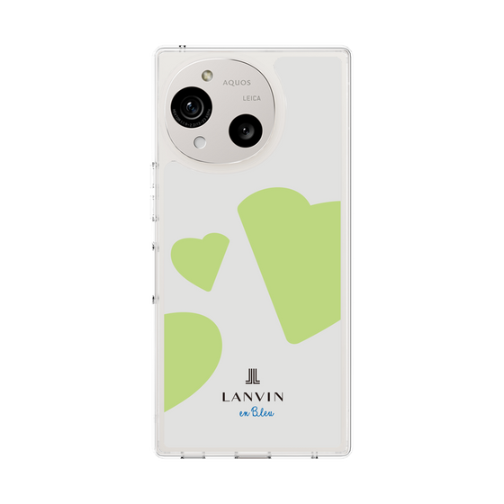 スリムプロテクションケース［ LANVIN en Bleu Hearts Green - ランバン ハート グリーン ］