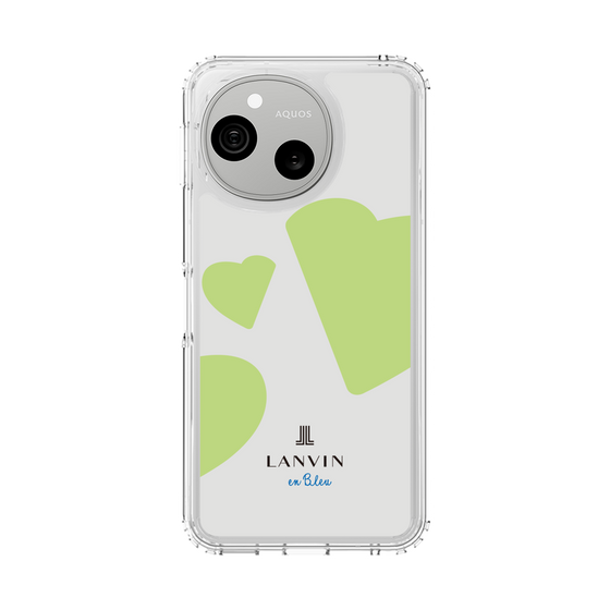 スリムプロテクションケース［ LANVIN en Bleu Hearts Green - ランバン ハート グリーン ］