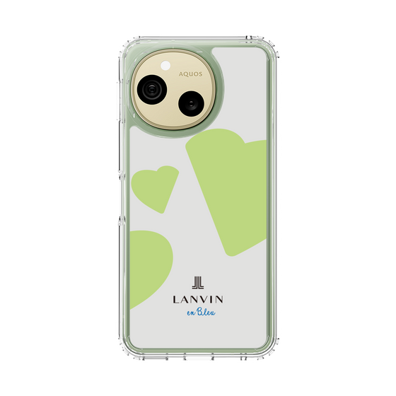 スリムプロテクションケース［ LANVIN en Bleu Hearts Green - ランバン ハート グリーン ］