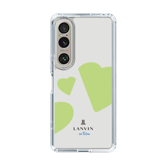 スリムプロテクションケース［ LANVIN en Bleu Hearts Green - ランバン ハート グリーン ］