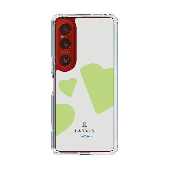 スリムプロテクションケース［ LANVIN en Bleu Hearts Green - ランバン ハート グリーン ］