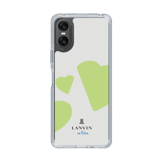 スリムプロテクションケース［ LANVIN en Bleu Hearts Green - ランバン ハート グリーン ］