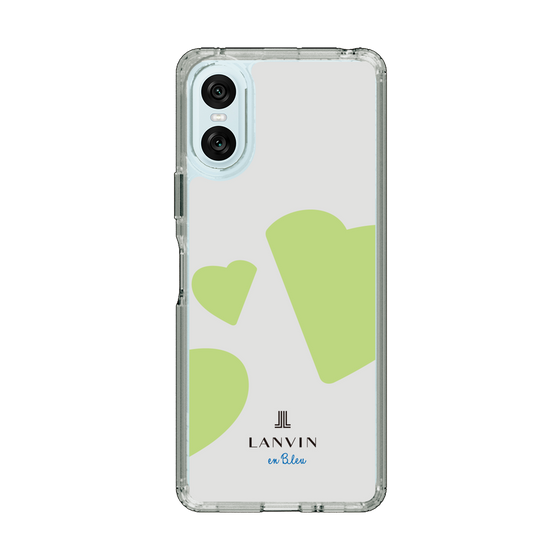 スリムプロテクションケース［ LANVIN en Bleu Hearts Green - ランバン ハート グリーン ］