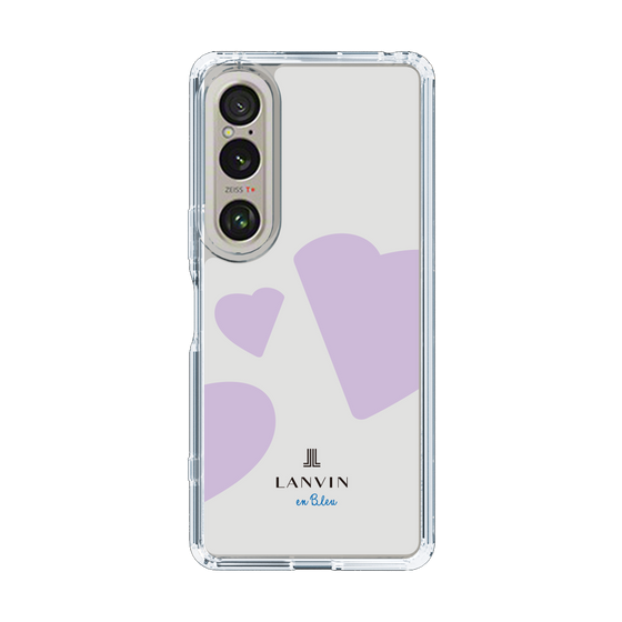 スリムプロテクションケース［ LANVIN en Bleu Hearts Purple - ランバン ハート パープル ］