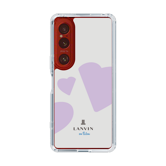 スリムプロテクションケース［ LANVIN en Bleu Hearts Purple - ランバン ハート パープル ］