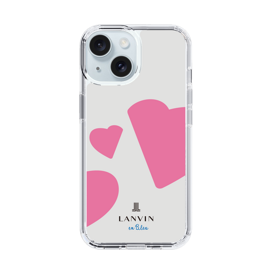 スリムプロテクションケース［ LANVIN en Bleu Hearts Pink - ランバン ハート ピンク ］