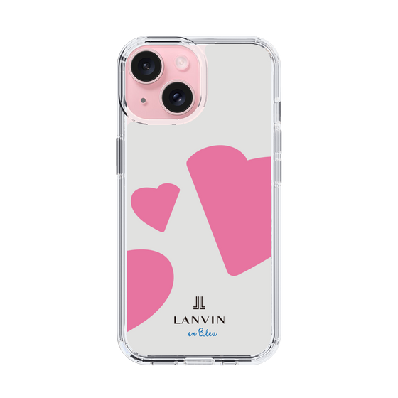 スリムプロテクションケース［ LANVIN en Bleu Hearts Pink - ランバン ハート ピンク ］