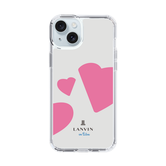 スリムプロテクションケース［ LANVIN en Bleu Hearts Pink - ランバン ハート ピンク ］