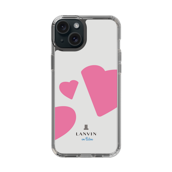 スリムプロテクションケース［ LANVIN en Bleu Hearts Pink - ランバン ハート ピンク ］