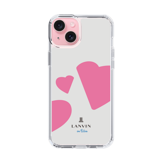 スリムプロテクションケース［ LANVIN en Bleu Hearts Pink - ランバン ハート ピンク ］