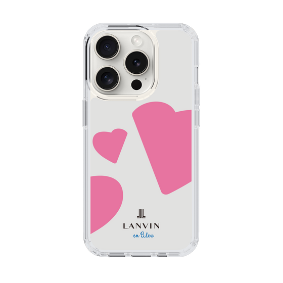 スリムプロテクションケース［ LANVIN en Bleu Hearts Pink - ランバン ハート ピンク ］