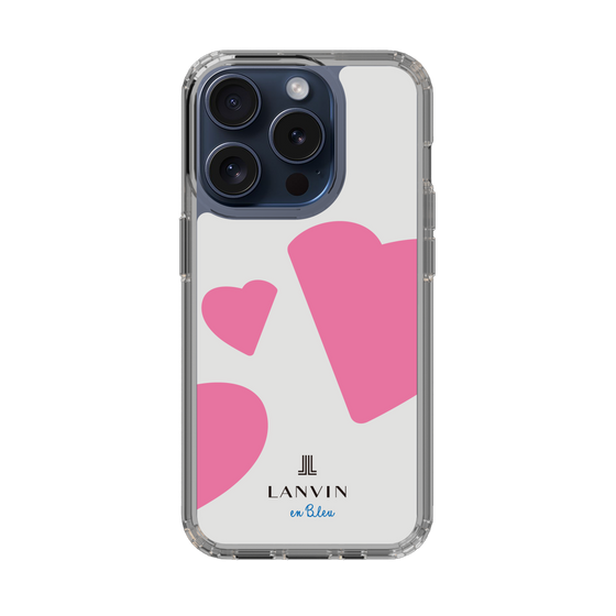 スリムプロテクションケース［ LANVIN en Bleu Hearts Pink - ランバン ハート ピンク ］