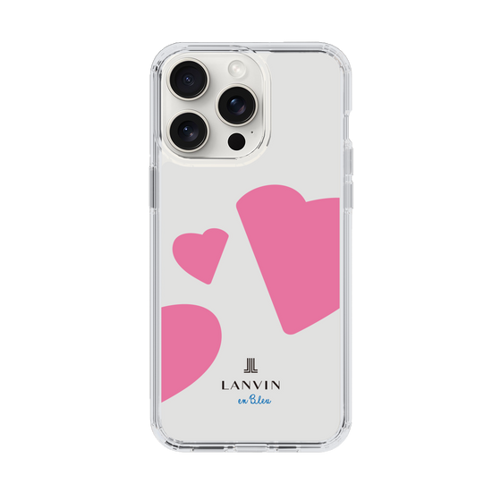 スリムプロテクションケース［ LANVIN en Bleu Hearts Pink - ランバン ハート ピンク ］